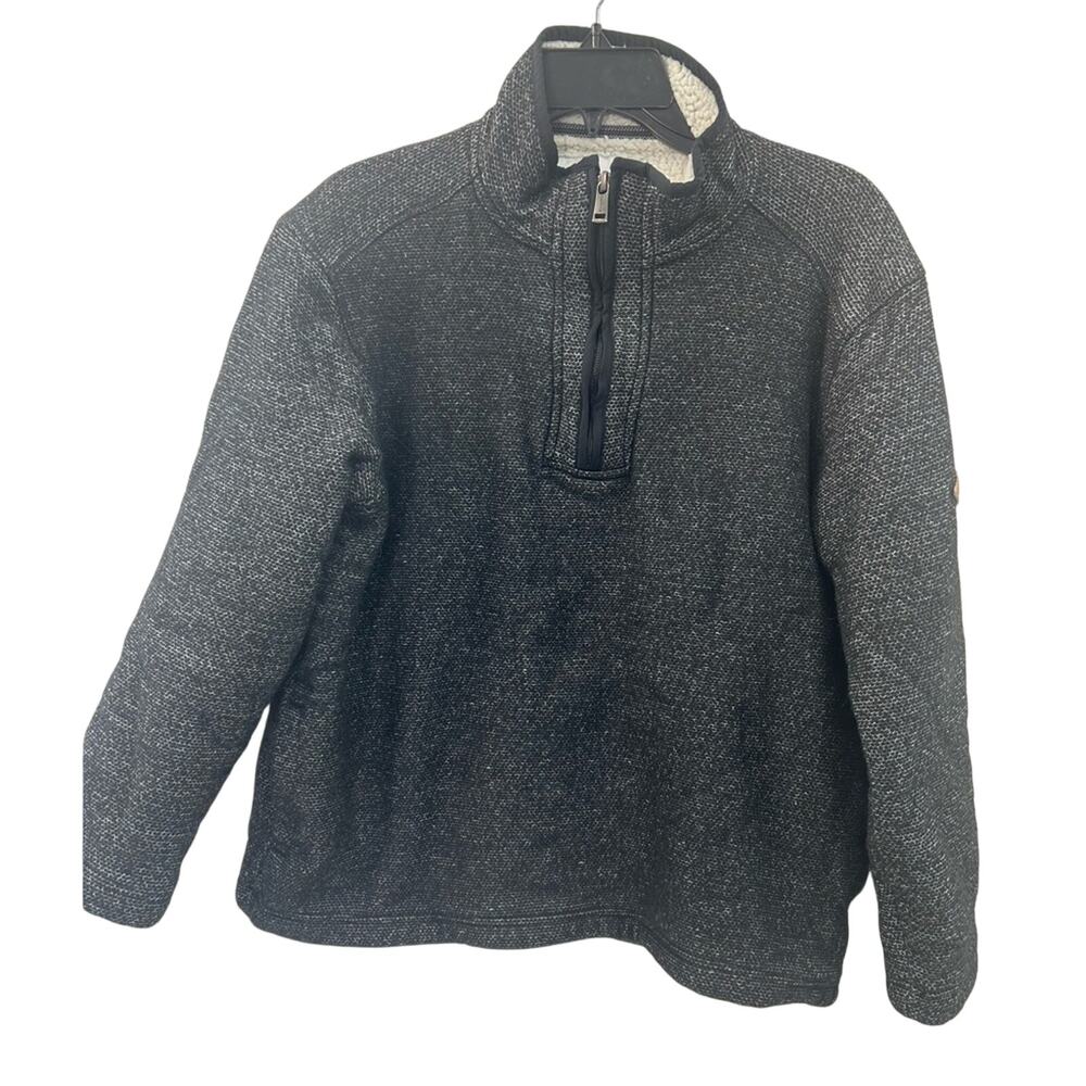 Orvis Men’s Charcoal Sherpa Zip-Up Pullover Sweater